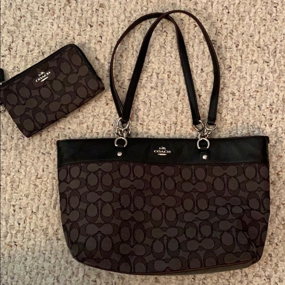 Women’s Coach handbag-black denim